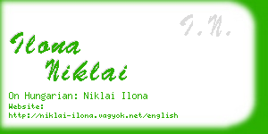 ilona niklai business card